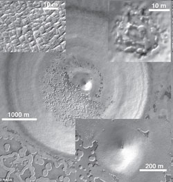 美国卫星拍摄火星二氧化碳干冰